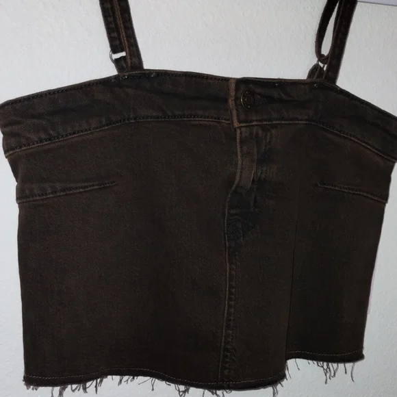 Wild Fable Brown Sleeveless Crop Bustier Top - Picture 5 of 13